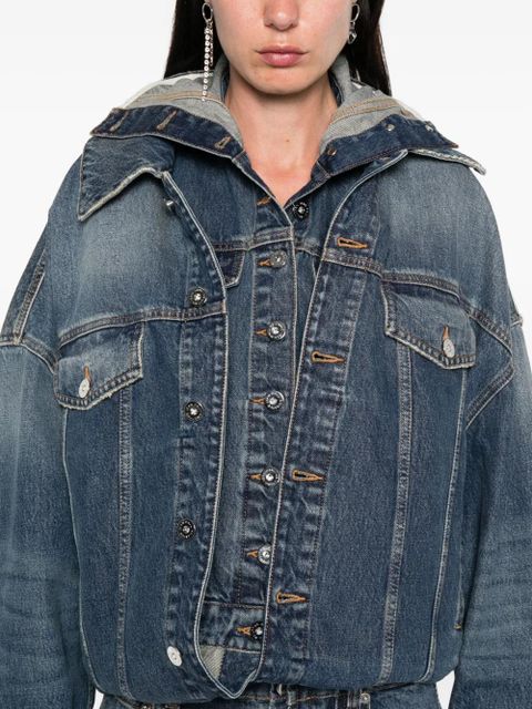 Jean Paul Gaultier hooded denim jacket - Blue