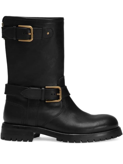 Dolce & Gabbana buckle-detail knee-high boots - Black - zdjęcie produktu nr 1