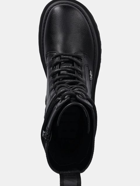 Buffalo workery Pluto Lace Up Mid damskie kolor czarny na platformie 1622614-BLK
