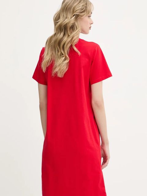 Pinko sukienka bawełniana Answear Exclusive kolor czerwony mini prosta - zdjęcie produktu nr 2