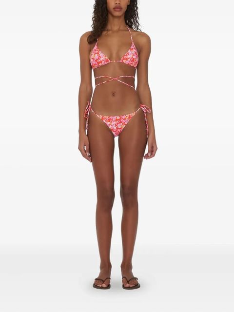ROTATE BIRGER CHRISTENSEN x Reina Olga flower-print wrap bikini - Red
