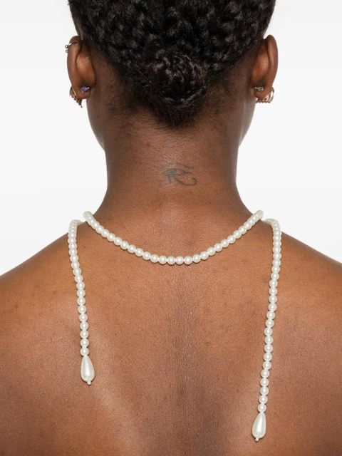 Simone Rocha faux-pearl drop necklace - Silver - zdjęcie produktu nr 2