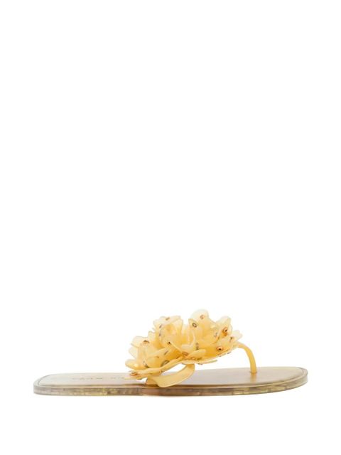 FARM Rio floral-embellished flip flops - Yellow - zdjęcie produktu nr 1