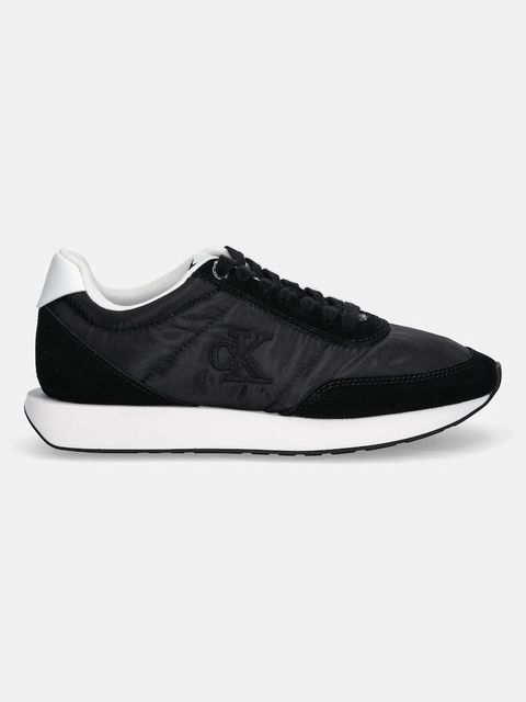 Calvin Klein sneakersy RETRO RUNNER LACE UP NYLON MG damskie kolor czarny YW0YW01990