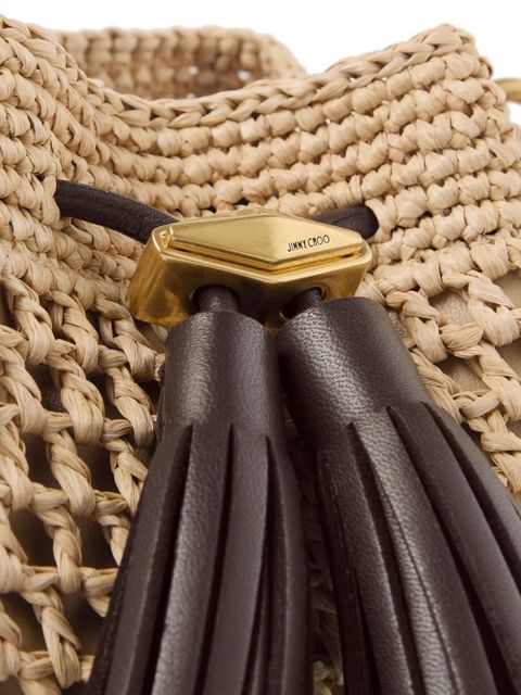 Jimmy Choo small Cinch tassel-detail tote bag - Neutrals