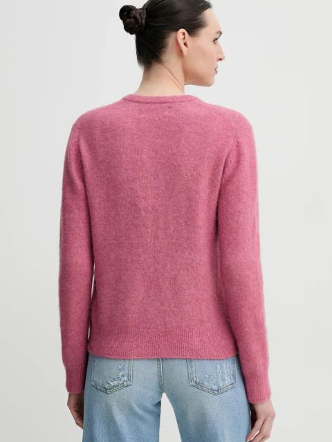 Samsoe Samsoe kardigan wełniany NOR kolor różowy lekki F16422744