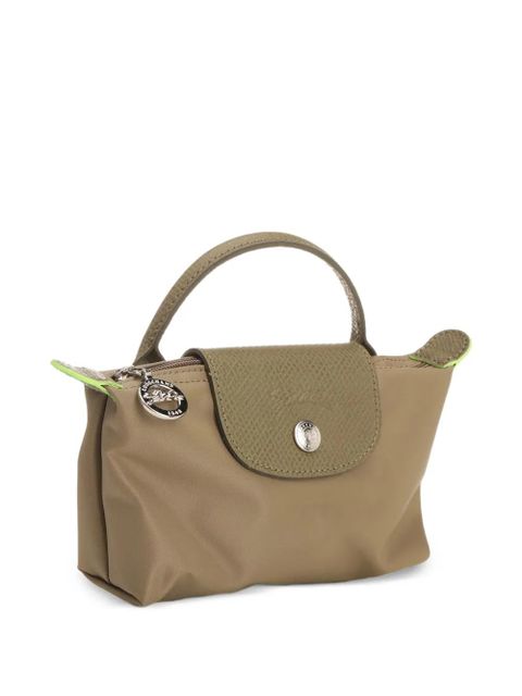 Longchamp Le Pliage Green leather-trim tote bag - Neutrals
