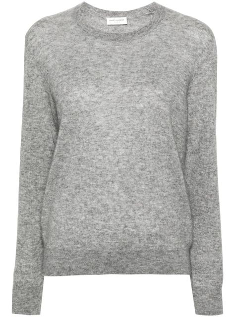 Saint Laurent mélange cashmere-blend jumper - Grey - zdjęcie produktu nr 1