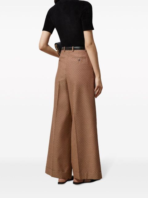 Gucci Square G-jaquard wide-leg trousers - Neutrals