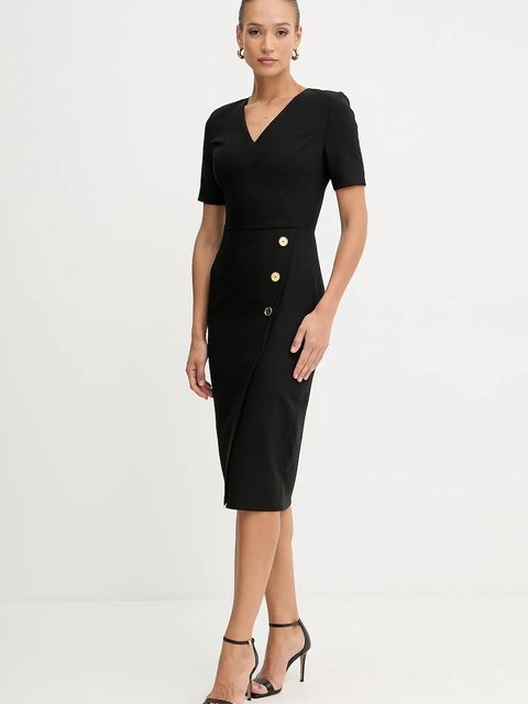 Marciano by Guess sukienka DALIA kolor czarny midi dopasowana 5BGK16 7046A - zdjęcie produktu nr 2