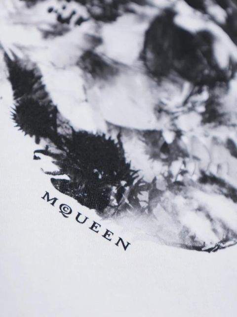 Alexander McQueen floral skull T-shirt - White