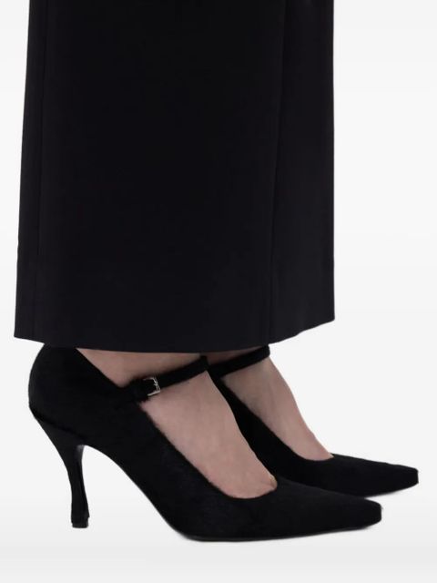 LouLou de Saison 85mm Kabel pony-effect leather pumps - Black