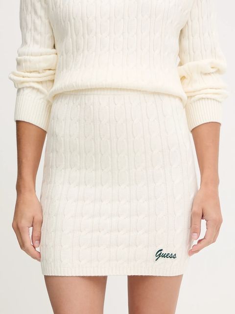 Guess spódnica LAVINIA kolor beżowy mini ołówkowa V5BD03 Z0572 - zdjęcie produktu nr 1