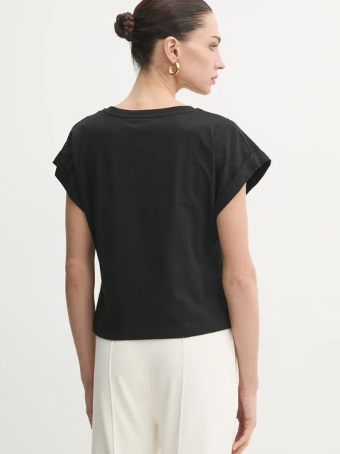Liu Jo t-shirt bawełniany damski kolor czarny VA5151.JS923