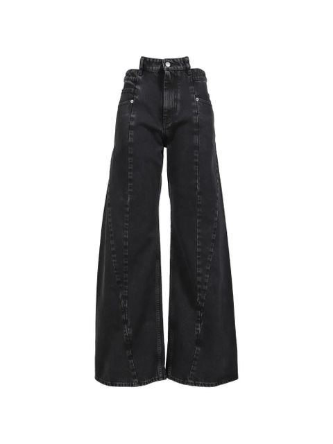 Maison Margiela cutout wide-leg trousers - Black - zdjęcie produktu nr 1