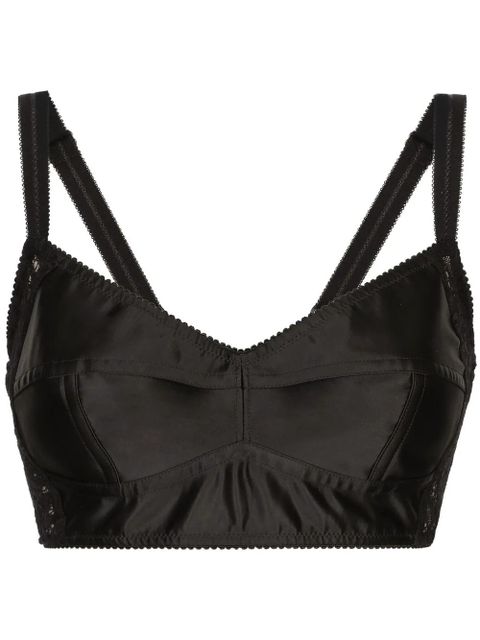Dolce & Gabbana satin bra top - Black - zdjęcie produktu nr 1