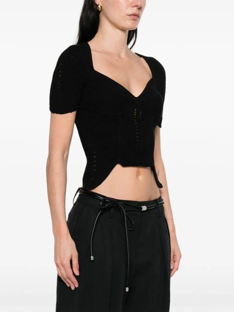 Cult Gaia Eliza puff-sleeve top - Black