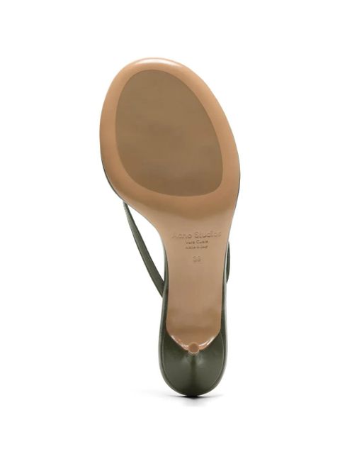 Acne Studios thong-strap kitten-heel sandals - Green