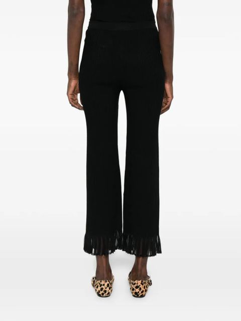 SANDRO ribbed trousers - Black