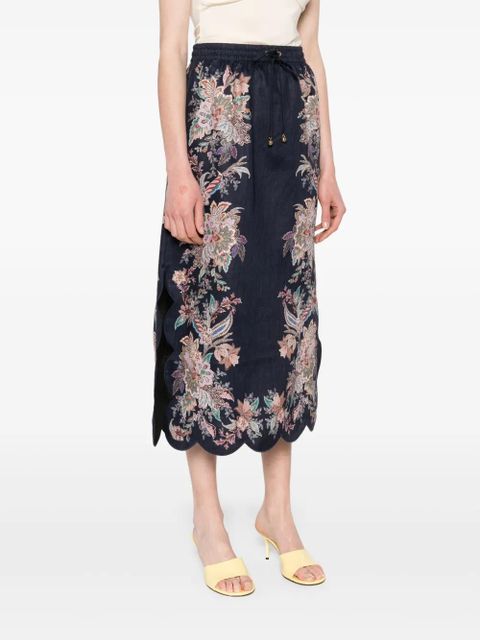 ZIMMERMANN Rhiannon midi skirt - Blue - zdjęcie produktu nr 2