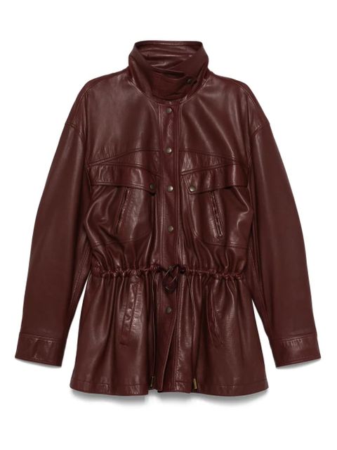 Chloé leather coat - Brown - zdjęcie produktu nr 1