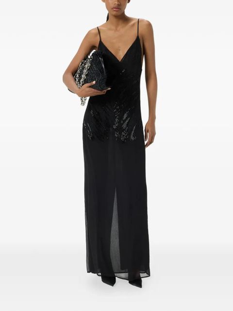 Blumarine Georgette lace embroidered dress - Black - zdjęcie produktu nr 2