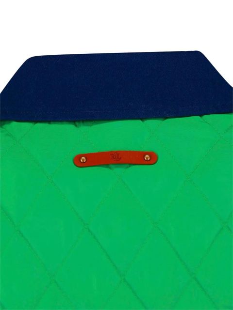 Lauren Ralph Lauren twill-trim diamond-quilted jacket - Green