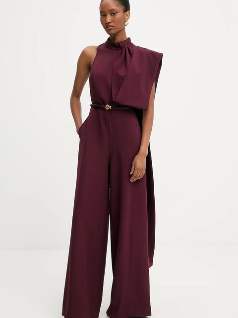 Answear.LAB kombinezon kolor bordowy - zdjęcie produktu nr 2