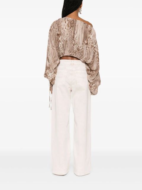 Blumarine leopard-print blouse - Brown