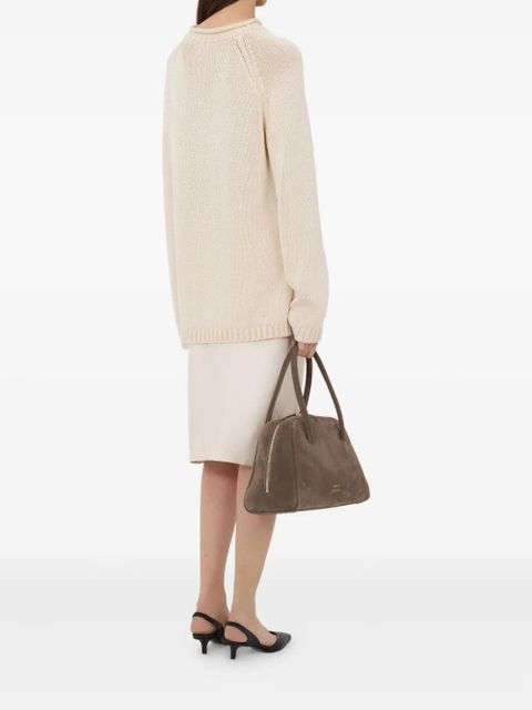 LouLou de Saison raglan-sleeve ribbed sweater - Neutrals