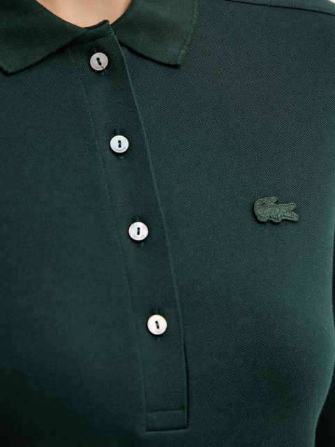 Lacoste longsleeve damski kolor zielony PF5464