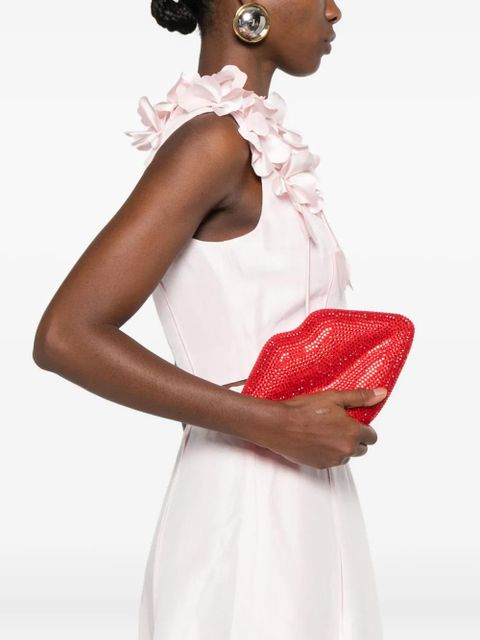 Simon Miller crystal-embellished clutch bag - Red