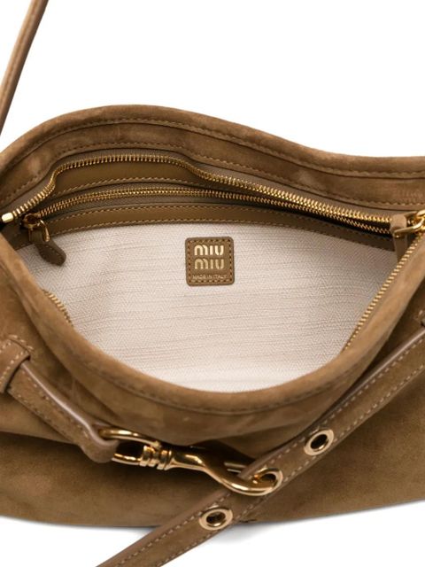 Miu Miu Aventure suede shoulder bag - Brown