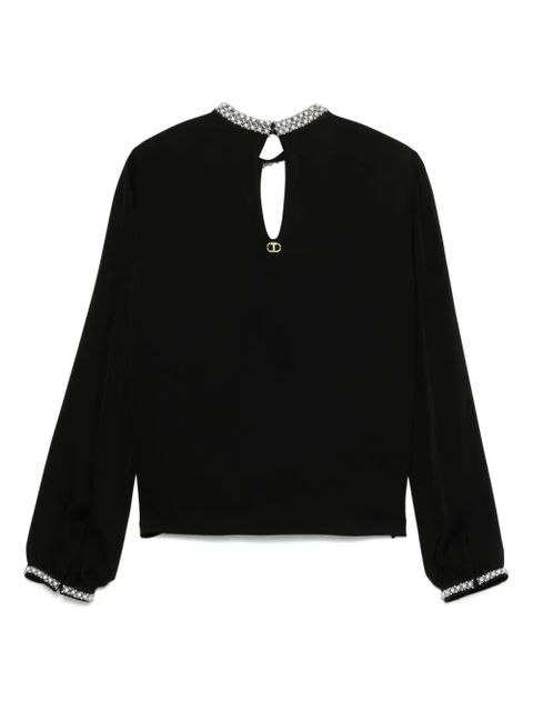 TWINSET crepe blouse - Black - zdjęcie produktu nr 2