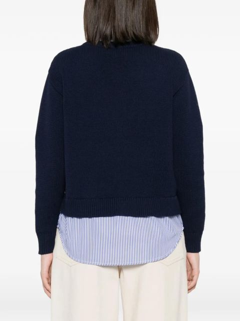Lauren Ralph Lauren layered-effect button-detail sweater - Blue
