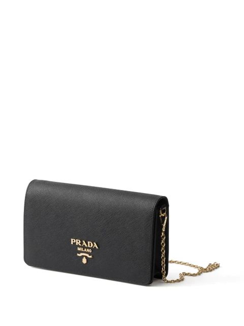Prada mini saffiano clutch bag - Black