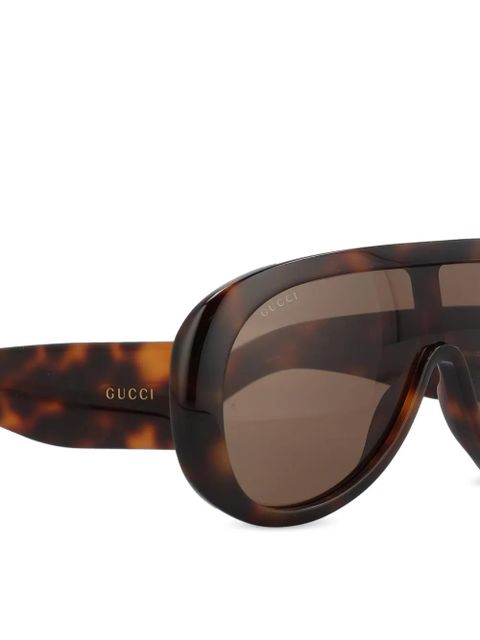 Gucci logo-detailed sunglasses - Brown