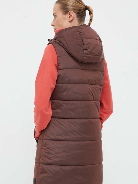 Jack Wolfskin bezrękawnik damski kolor brązowy przejściowy