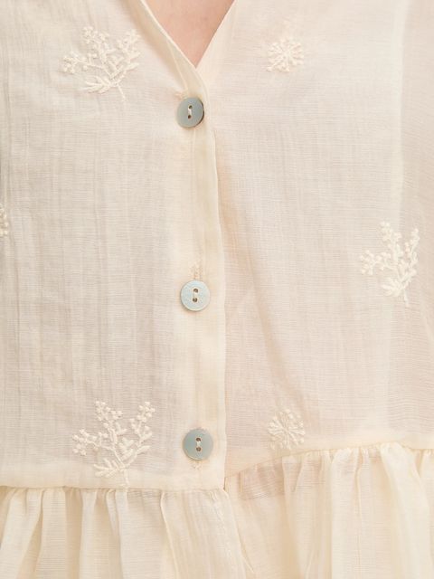 Answear.LAB bluzka damska kolor beżowy gładka