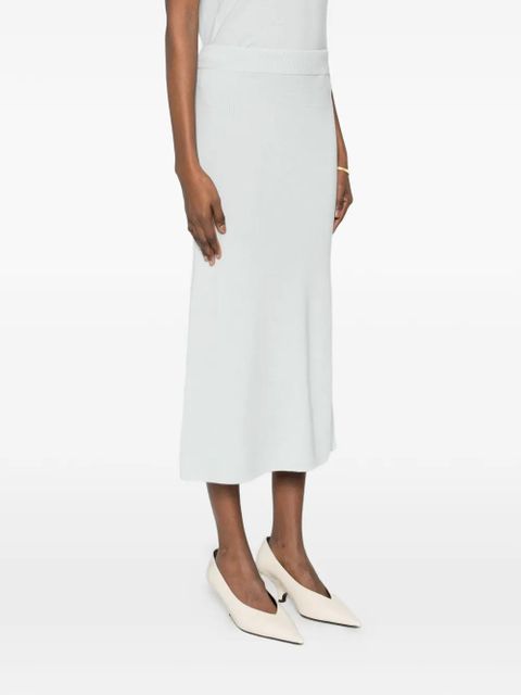 Jil Sander button-detail midi skirt - Blue