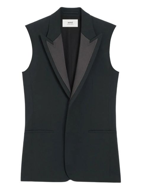 AMI Paris sleeveless smocking waistcoat - Black - zdjęcie produktu nr 1
