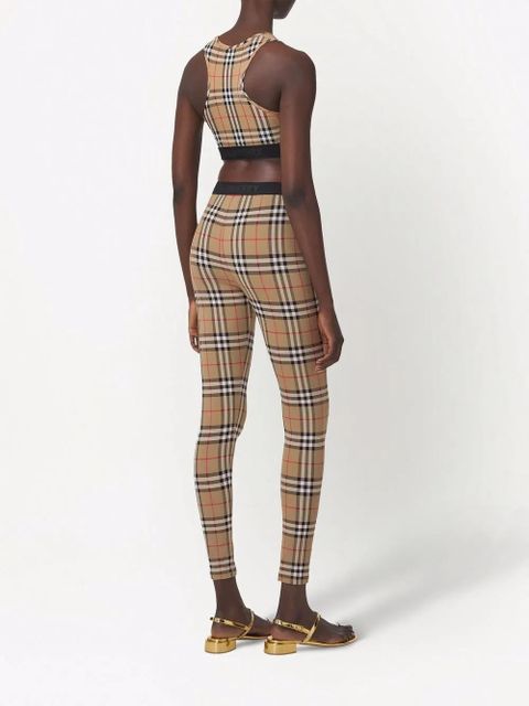 Burberry Vintage Check-print sports bra - Neutrals