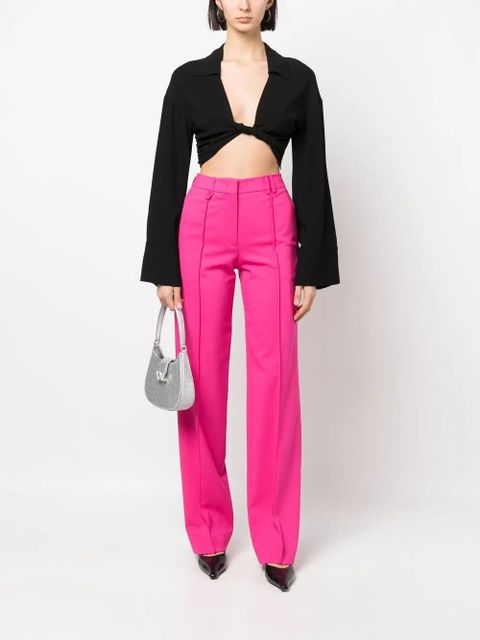 Blumarine twist-detail cropped top - Black - zdjęcie produktu nr 2