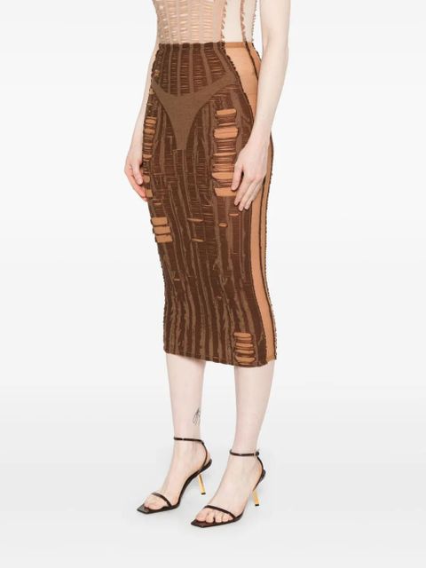 Diesel M-Calina midi skirt - Brown