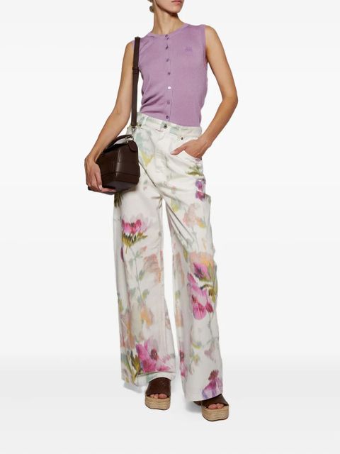 LOEWE buttoned logo-embroidered vest - Pink