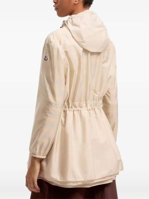 Moncler Weteau drawstring-detail hooded coat - Neutrals