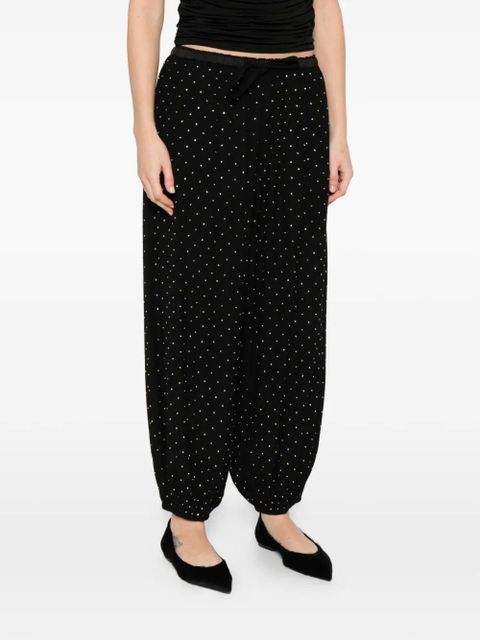 SANDRO embellished tapered trousers - Black