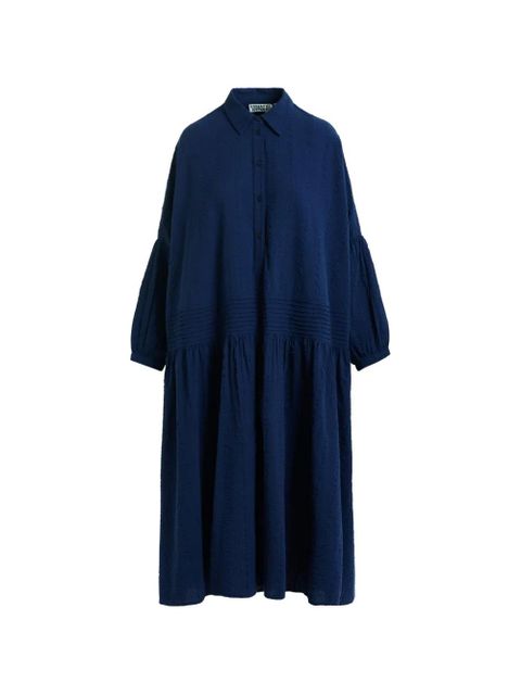 Essentiel Antwerp pleated shirt-style midi dress - Blue - zdjęcie produktu nr 1
