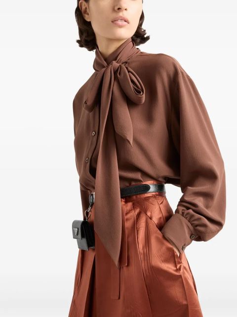 Prada Marocain shirt - Brown