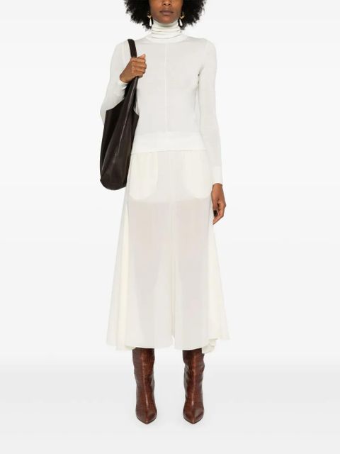 Chloé logo-embroidered roll-neck jumper - White - zdjęcie produktu nr 2